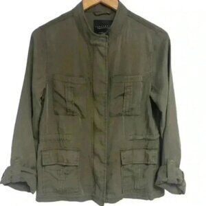 Sanctuary Jacket Women's Size XS Army Green Snap Front Field Utility Military
